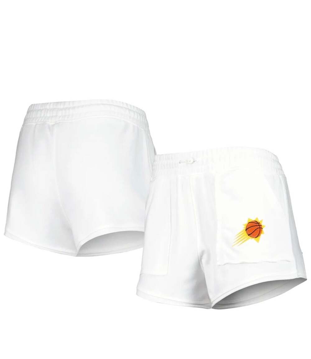 NBA Phoenix Suns Ladies French Terry Shorts White Size Medium